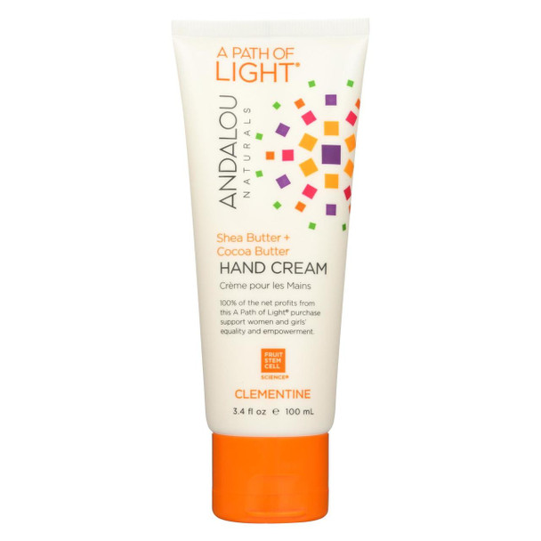 Andalou Naturals Hand Cream - A Force of Nature Shea Butter plus Sea Buckthorn - Clementine - 3.4 oz