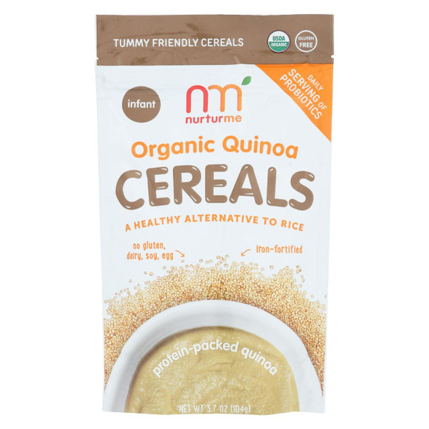 Nurturme Organic Protein Cereals - Packed Quinoa - Case of 6 - 3.7 oz.