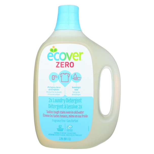 Ecover Zero 2X Laundry Detergent - Case of 4 - 93 FL oz.