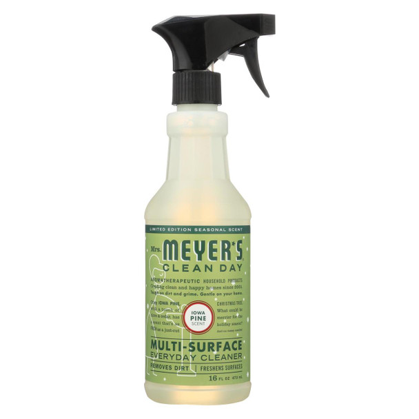Mrs. Meyer's Clean Day - Multi-Surface Everyday Cleaner - Iowa Pine - Case of 6 - 16 fl oz. Mrs. Meyer's Clean Day - Multi-Surface Everyday Cleaner - Iowa Pine - Case of 6 - 16 fl oz.
