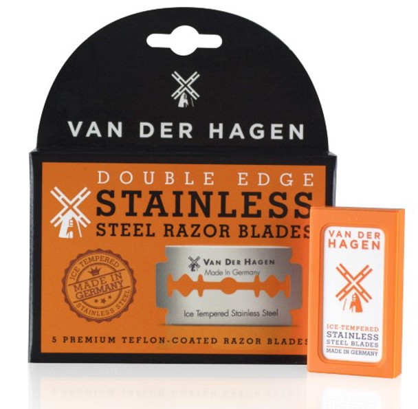 Van Der Hagen Razor Blades - Stainless Steel - 5 count