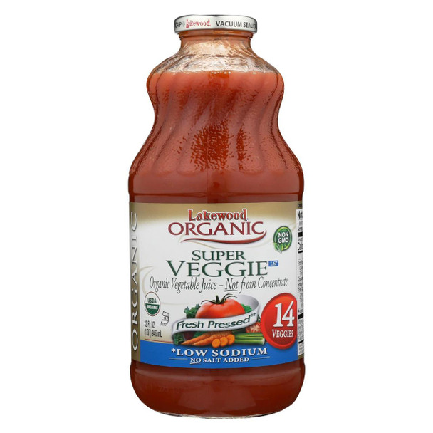 Lakewood Organic Super Veggie - Veggie - Case of 12 - 32 Fl oz.