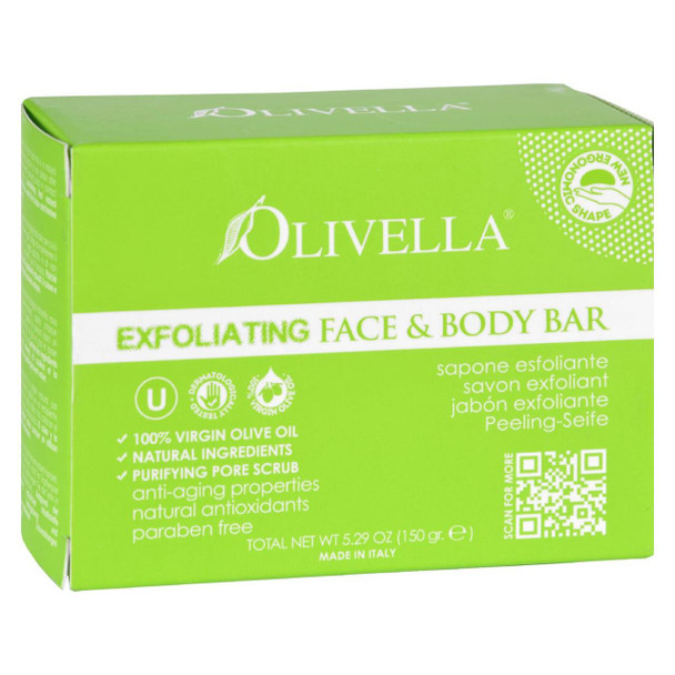 Olivella Bar Soap - Face and Body - Exfoliating - 5.29 oz