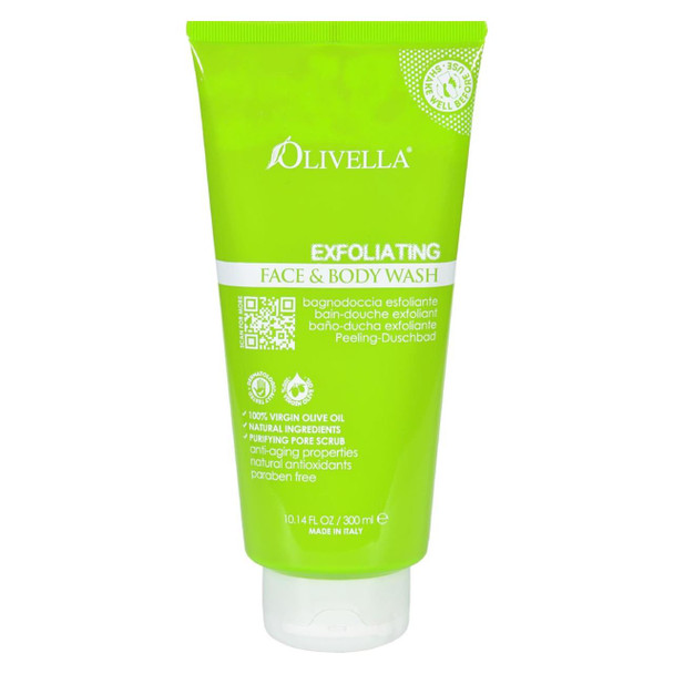 Olivella Face and Body Wash - Exfoliating - 10.14 fl oz