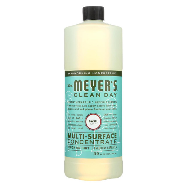 Mrs. Meyer's Clean Day - Multi Surface Concentrate - Basil - 32 fl oz - Case of 6