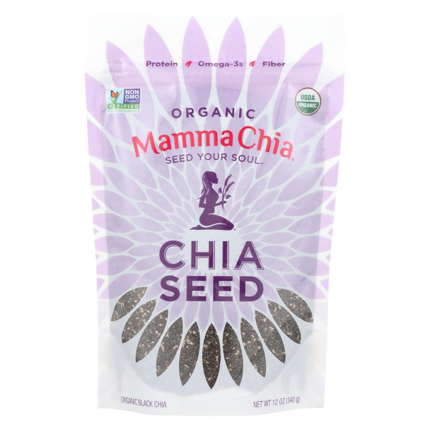 Mamma Chia Chia Seed - Organic - Black - Case of 4 - 12 oz