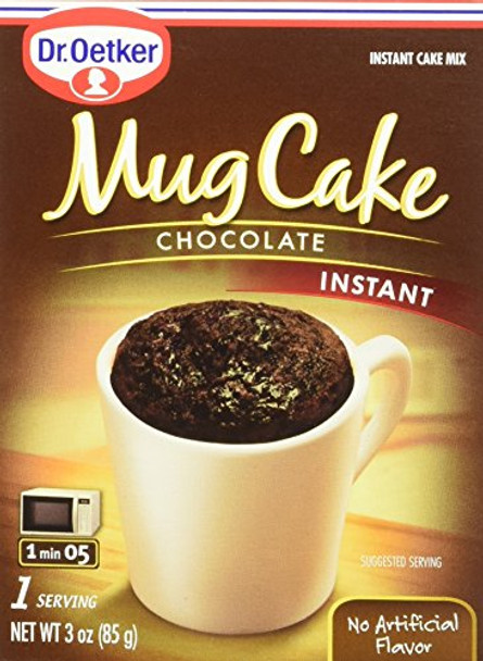 Dr. Oetker Organics Mug Cake Chocolate Instant Cake Mix - Case of 12 - 3 oz.