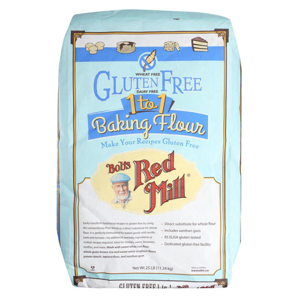 Bob's Red Mill Gluten Free 1to1 Baking Flour - Single Bulk Item - 25LB