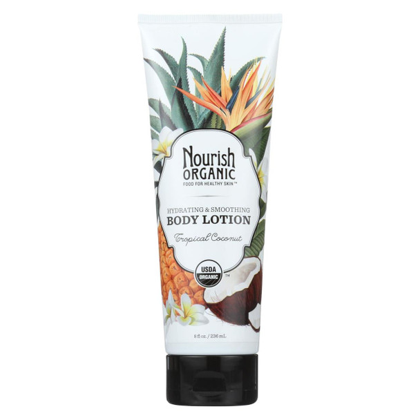 Nourish Body Lotion - Organic - Tropical Coconut - 8 fl oz