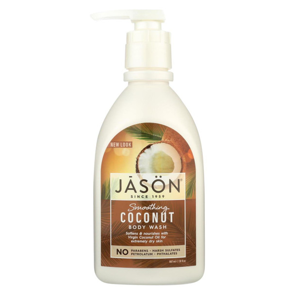 Jason Natural Products Body Wash - Smoothing Coconut - 30 oz