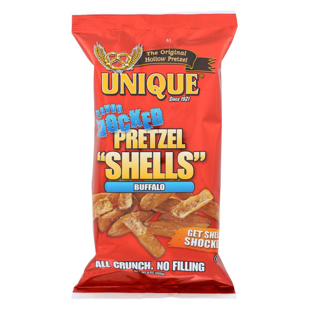 Unique Pretzels Pretzel Shells - Buffalo - Case of 12 - 9 oz