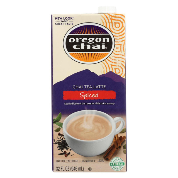 Oregon Chai Tea Latte Concentrate - Spiced - Case of 6 - 32 Fl oz.