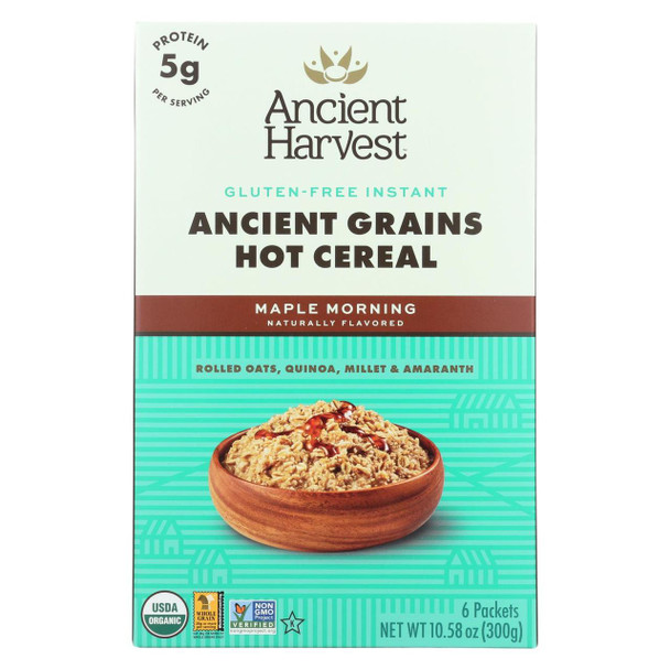 Ancient Harvest Hot Cereal - Maple Morning - Case of 8 - 10.58 oz.