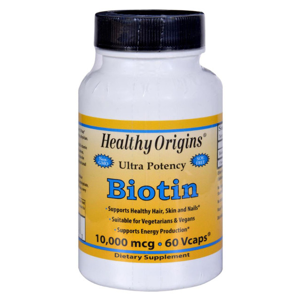 Healthy Origins Biotin - 10000 mcg - 60 Vcaps