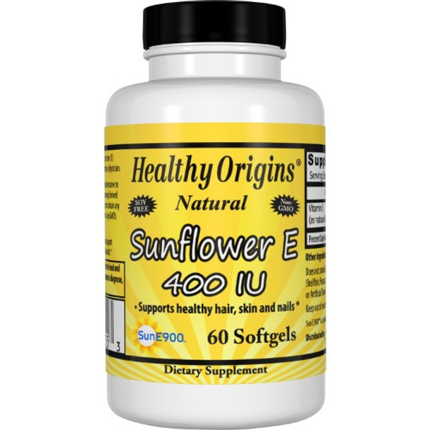 Healthy Origins Sunflower Vitamin E - 400 IU - 60 Softgels