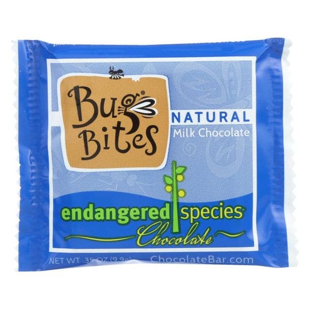 Endangered Species Natural Chocolate Bug Bites - Milk Chocolate - 48 Percent Cocoa - .35 oz - Case of 64