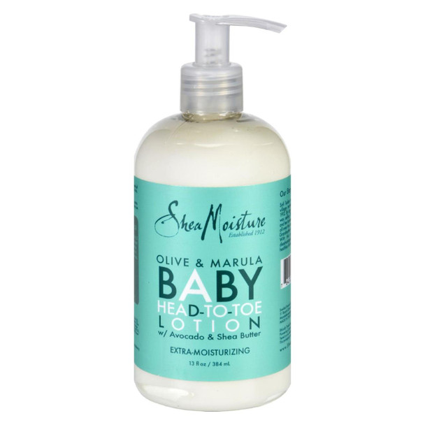 SheaMoisture Lotion - Head-To-Toe - Baby - Olive and Marula - 13 oz