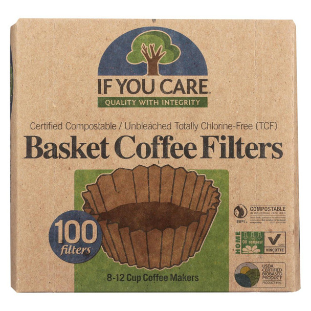 If You Care Coffee Filters - Basket - Case of 12 - 100 Count