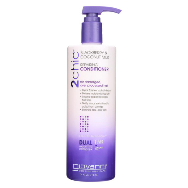 Giovanni Hair Care Products - 2Chic Repairing Conditioner Blackberry Coconut Milk - 24 fl oz