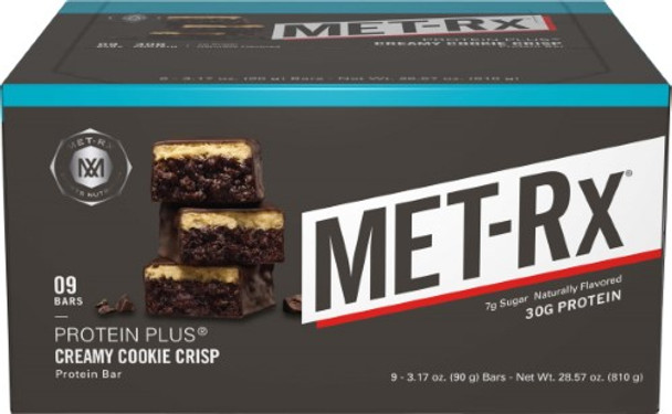 Met-Rx Protein Bar - Protein Plus - Creamy Cookie Crisp - 3.17 oz - Case of 9
