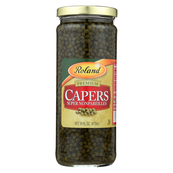 Roland Products Capers - Super - Nonpareille - Case of 12 - 16 oz