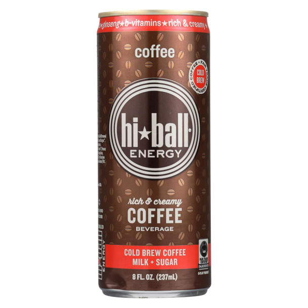 Hi Ball Cold Brew Coffee Beverage - Original - Case of 12 - 8 Fl oz.