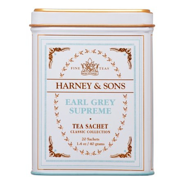 Harney and Sons Tea - Earl Grey Supreme Tin - Case of 4 - 20 count