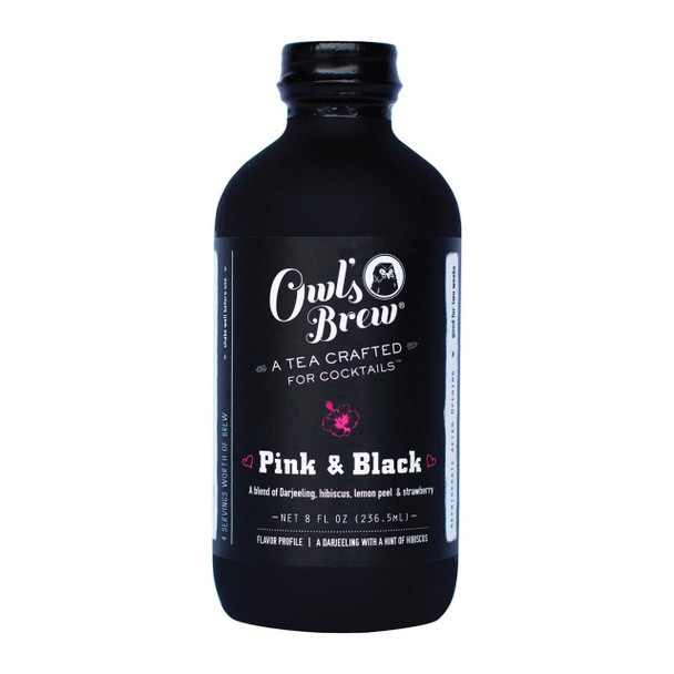 Owl's Brew Pink and Black Tea - Case of 6 - 8 Fl oz.