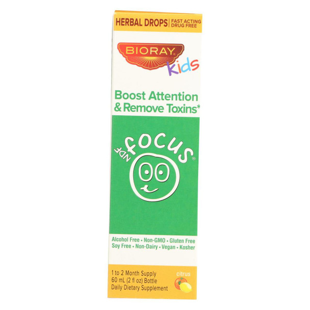 Bioray Kids NDF - Focus - Drops - Citrus - 2 oz