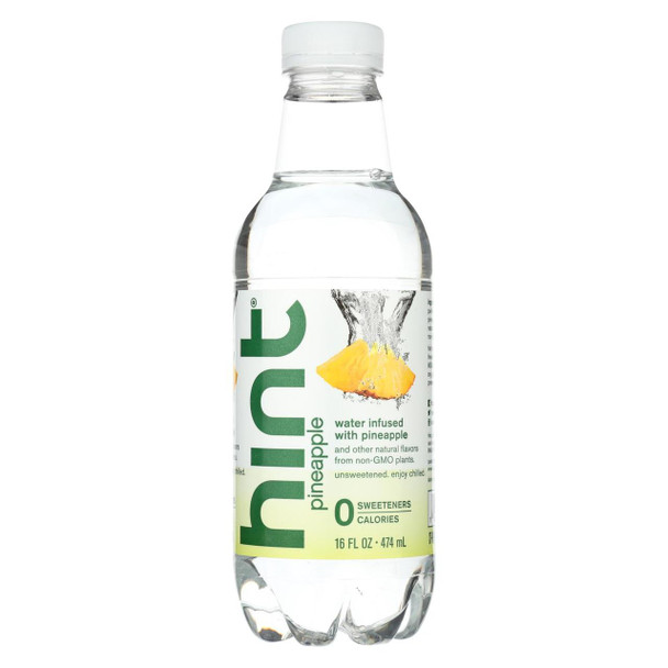 Hint Pineapple Water - Pineapple Unsweetened - Case of 12 - 16 Fl oz.