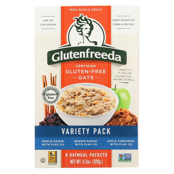 Gluten Freeda Oatmeal - Variety Pack - Case of 8 - 11.2 oz.