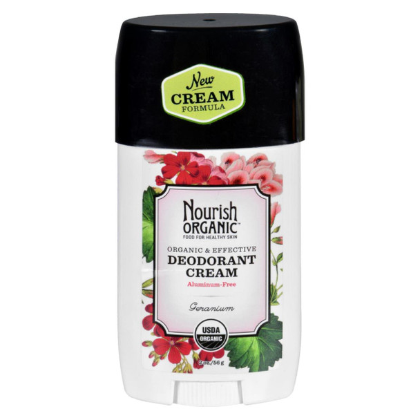 Nourish Organic Deodorant - Cream - Organic - Geranium - 2 oz