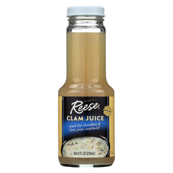 Reese Clam Juice Bottle - Case of 6 - 8 Fl oz.