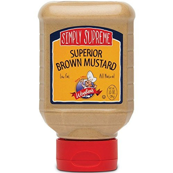 Woeber's Mustard - Brown - Superior - Case of 6 - 10 oz