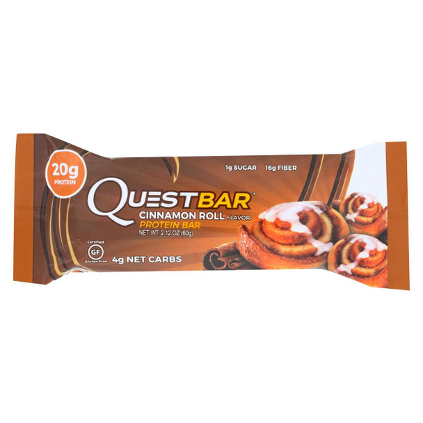 Quest Bar - Cinnamon Roll - 2.12 oz - case of 12