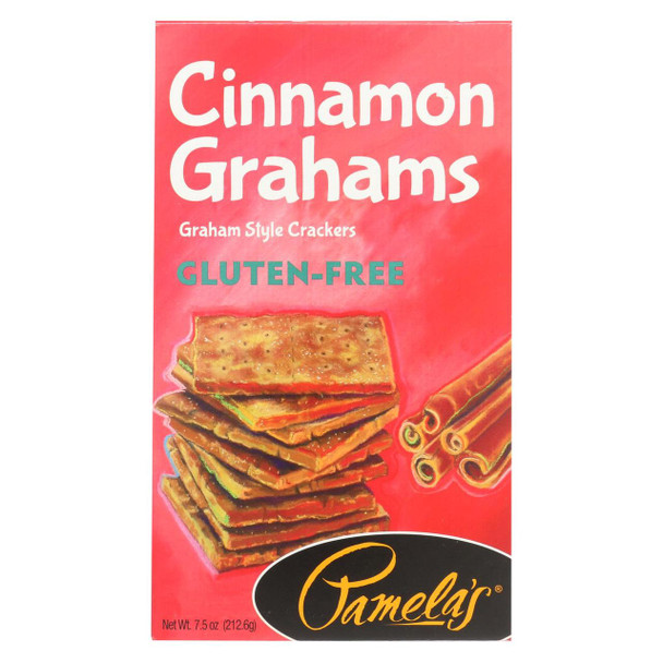 Pamela's Products - Grahams Style Crackers - Cinnamon - Case of 6 - 7.5 oz.