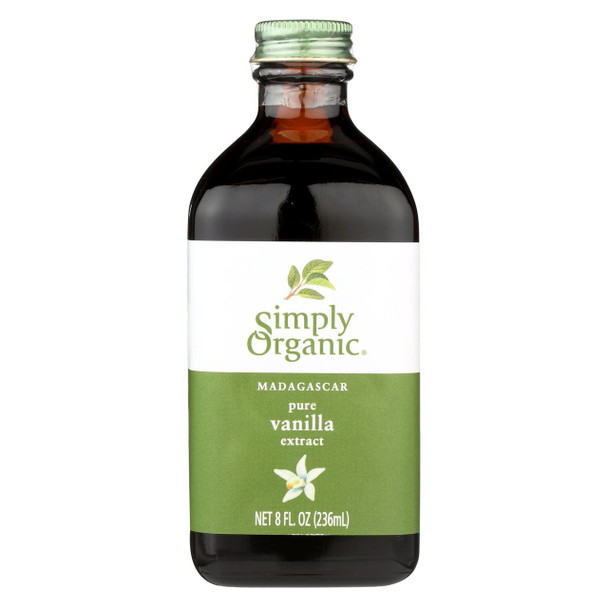 Simply Organic Pure Vanilla Extract - Case of 6 - 8 Fl oz.