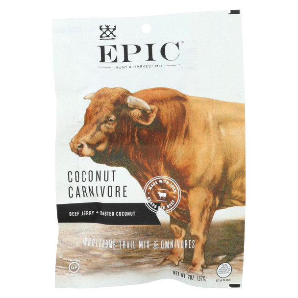 Epic Trail Mix - Beef Jerky - Hunt and Harvest - Coconut Carnivore - 2 oz - case of 8