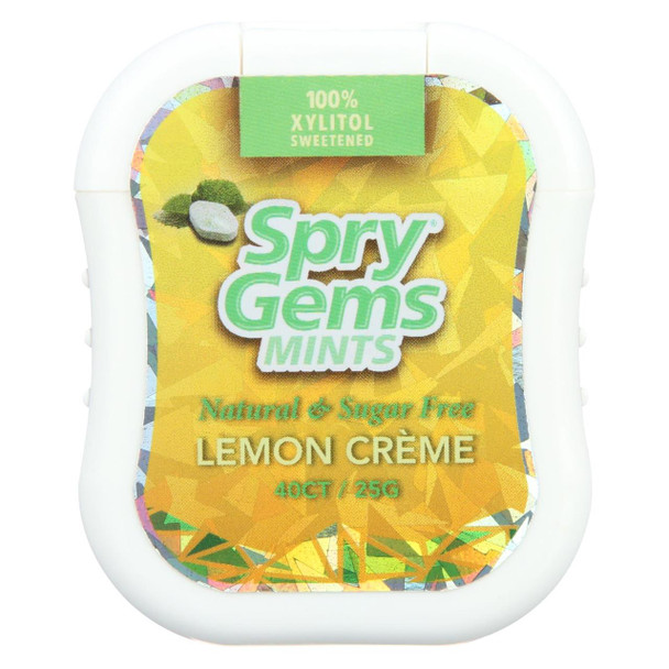 Spry Xylitol Gems - Lemon - Case of 6 - 40 Count