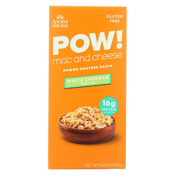 Ancient Harvest Mac and Cheese - Supergrain - Lentil and Quinoa - White Cheddar with Shells - Gluten Free - 6.5 oz - case of 6