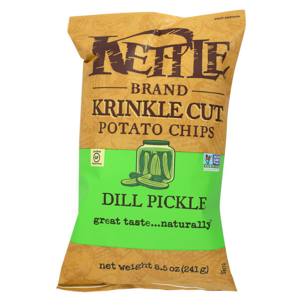 Kettle Brand Potato Chips - Dill Pickle - Case of 12 - 8.5 oz.