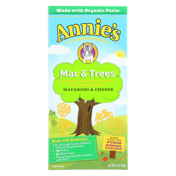 Annies Homegrown Macaroni and Cheese - Mac and Trees - 5.5 oz - case of 12