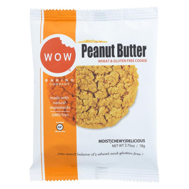 Wow Baking Cookie - Peanut Butter - Case of 12 - 2.75 oz.