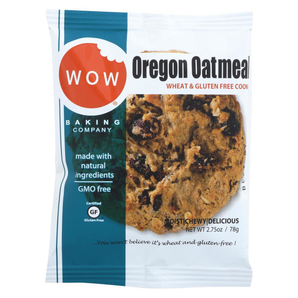 Wow Baking Cookie - Oregon Oatmeal - Case of 12 - 2.75 oz.