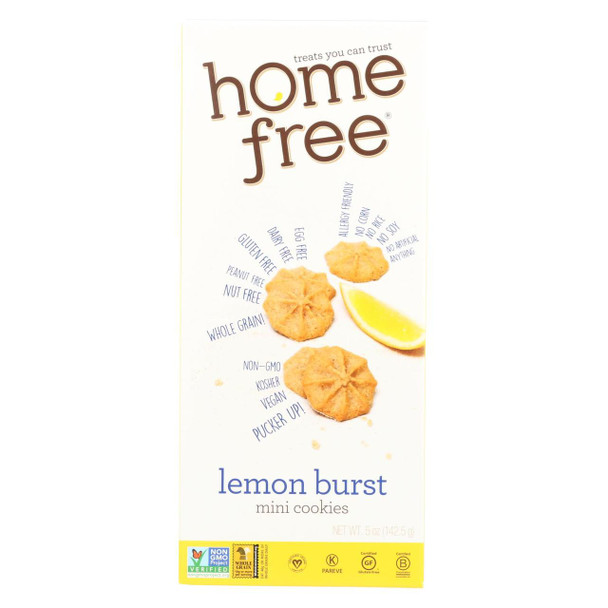 Homefree - Gluten Free Mini Cookies - Lemon Burst - Case of 6 - 5 oz.