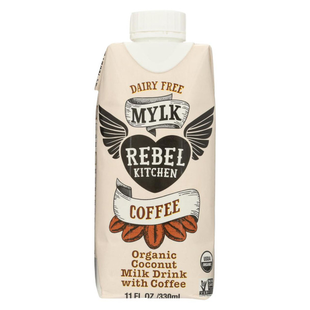 Rebel Kitchen Organic Coconut Milk - Coffee - Case of 8 - 11 Fl oz.