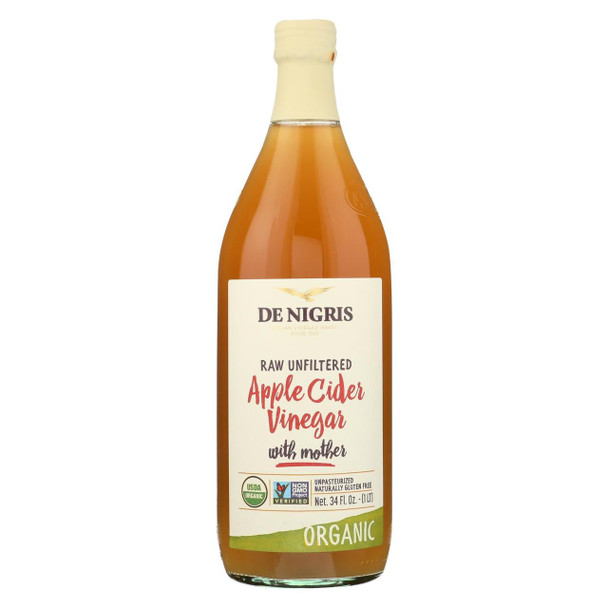 De Nigris - Organic Apple Cider Vinegar - Case of 6 - 34 FL oz.