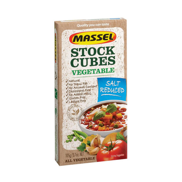 Massel Salt Reduced Ultra Cube Bouillon Cubes - Vegetable - Case of 12 - 3.7 oz.