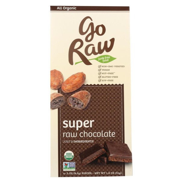 Go Raw Chocolate - Super - Case of 12 - 1.8 oz.