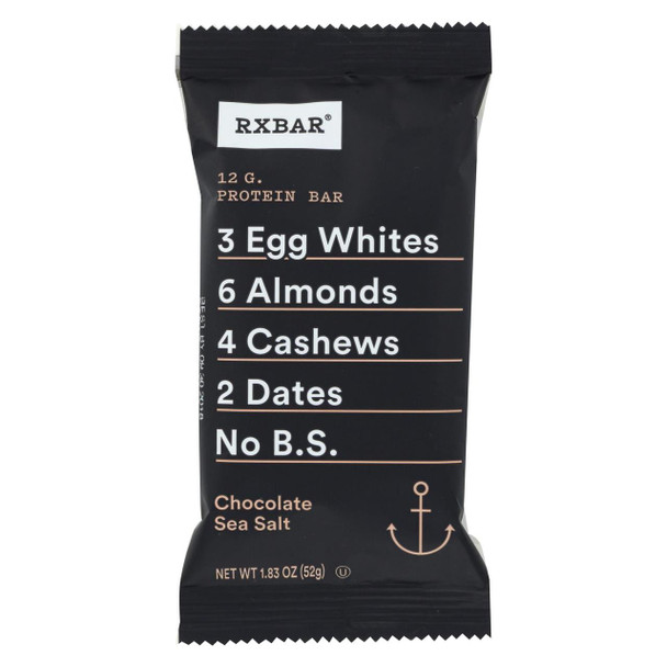 RxBar - Protein Bar - Chocolate Sea Salt - Case of 12 - 1.83 oz.